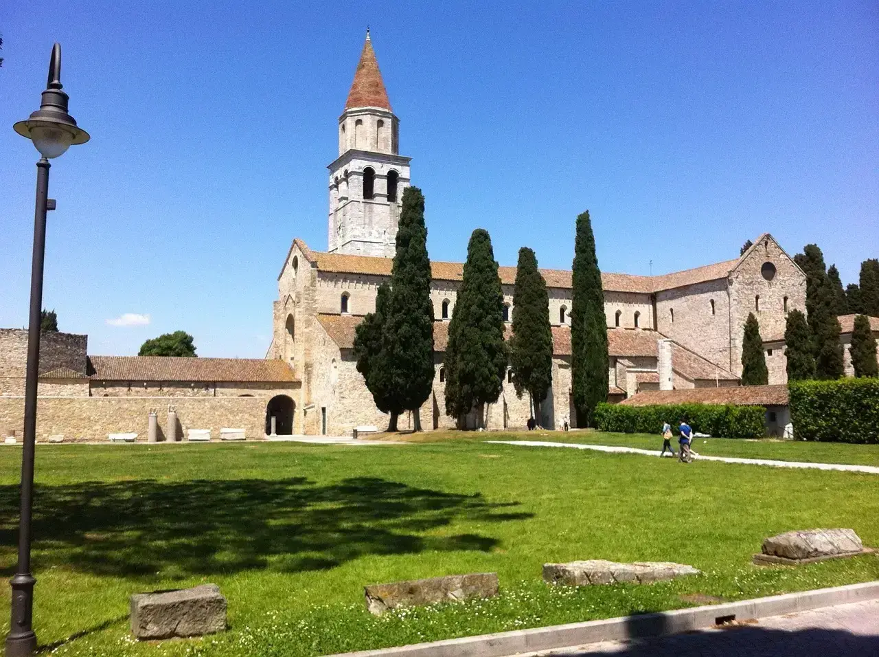 aquileia, bell tower, cypress trees, basilica, aquileia, aquileia, aquileia, aquileia, aquileia